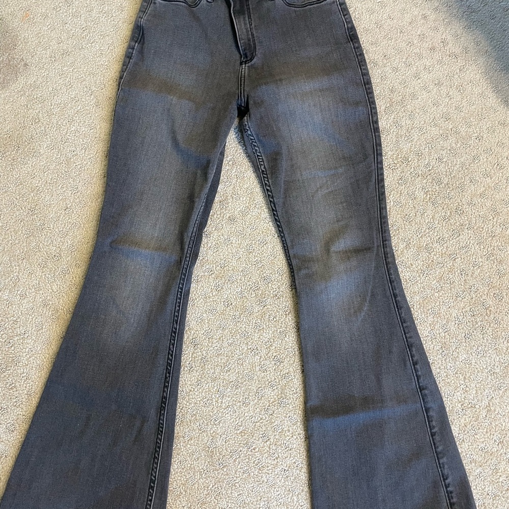 Hollister Dark Gray Flare Jeans